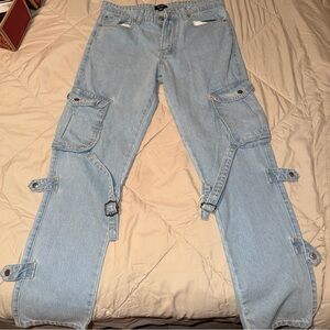 Light Blue Cargo Jeans